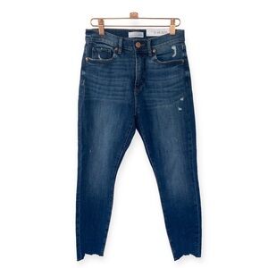LOFT High Waist Skinny Ankle Raw Hem Jeans 2P NWT